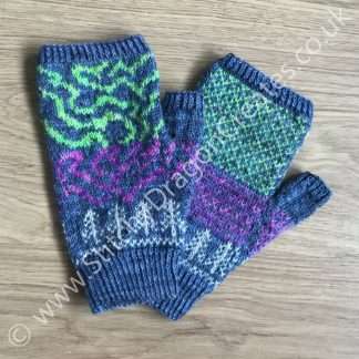 Northern Lights Fingerless Mitts