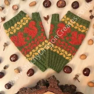 Brahan Squirrel Fingerless Mitts