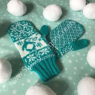 Frosty Penguin Mittens