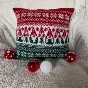 Talvitontut (Winter Gnomes) Cushion Cover