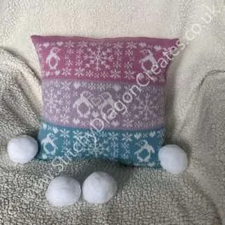 Frosty Penguin Cushion Cover